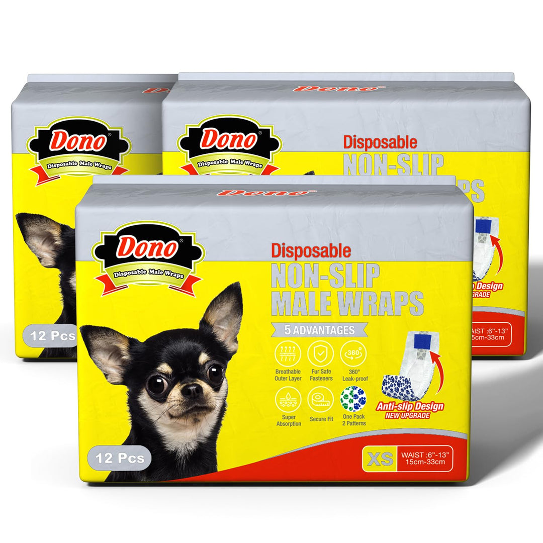 Dono Hundewickel für Rüden, X-Klein, 36er-Pack(XS 36count) XS -36 count, XS -36 count