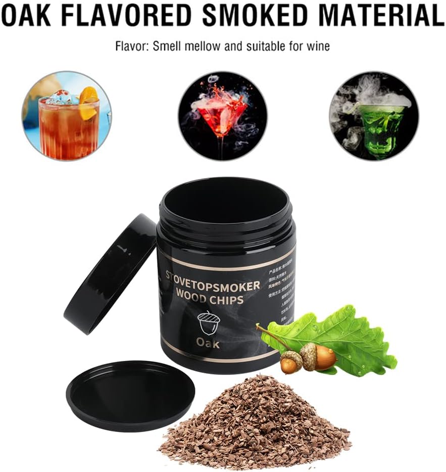 BORUIT Räucherchips aus Holz 90g,100% Alles natürlich Aroma Räucherholz Chips,hohe Qualität Äpfel/Ki