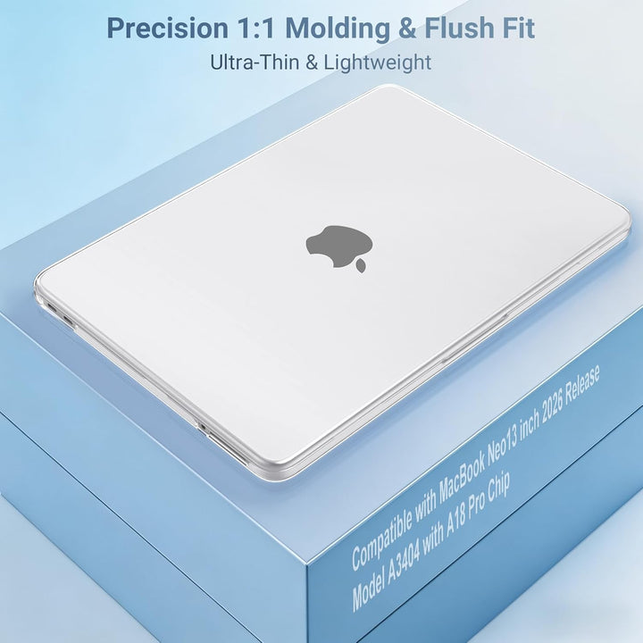 MOSISO Kompatibel mit MacBook Neo 13 Zoll Hülle 2026 Modell A3404 mit A18 Pro Chip, Seidige Haut Kra