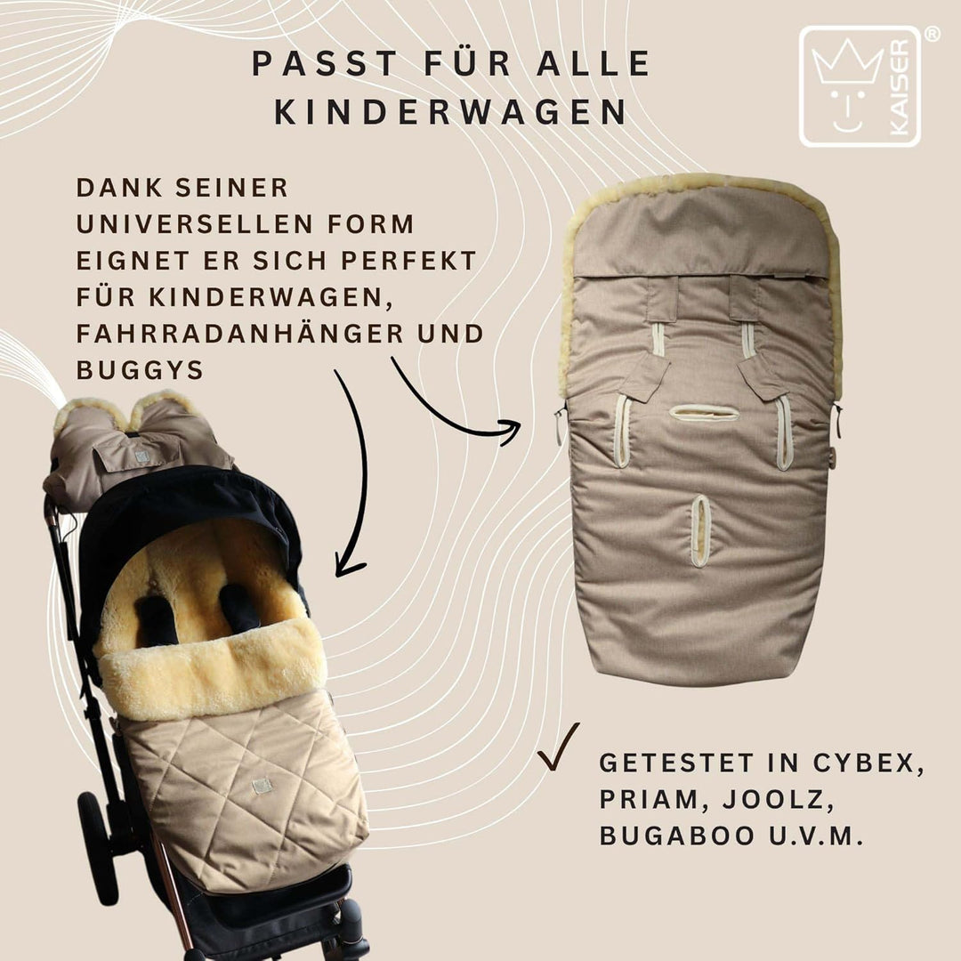 Kaiser Coosy Lammfell Kinderwagen Fusssack, 85 x 45 cm, Universal Passform (ginger), ginger