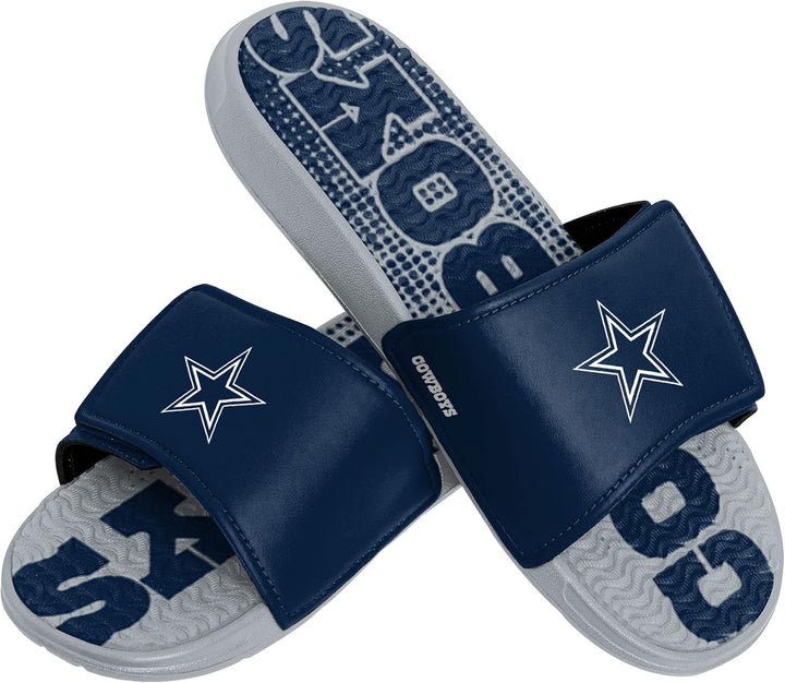 FOCO Herren NFL Team Logo Sport Shower Foam Slide Flip Flop Sandalen Dallas Cowboys 9-10 Wordmark mi