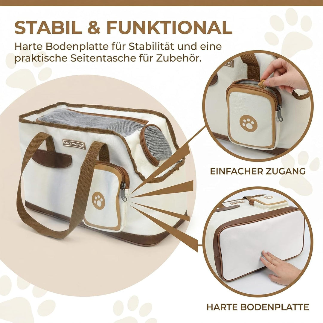 Katzenrucksack und Hunderucksack für Kleine Hunde bis 5kg, Atmungsaktive Katzentransporttasche Faltb