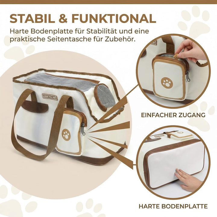 Katzenrucksack und Hunderucksack für Kleine Hunde bis 5kg, Atmungsaktive Katzentransporttasche Faltb