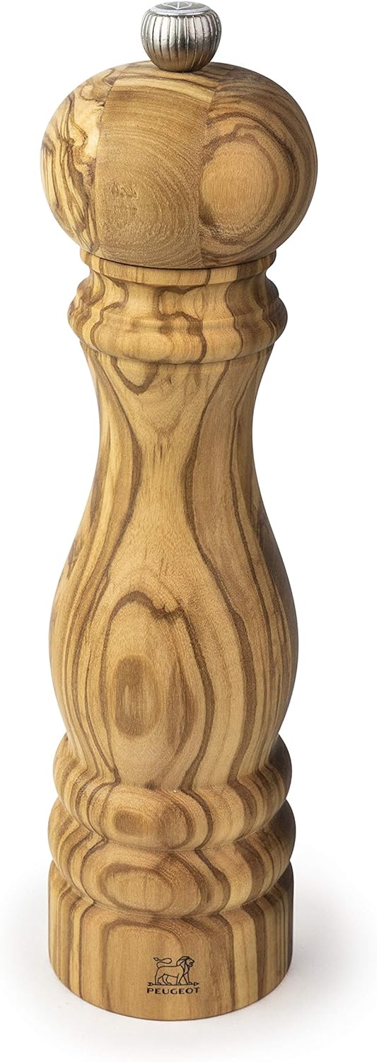 Peugeot Salzmühle Paris 22 cm Natur I Hochwertige Salzmühle manuell aus Olivenholz I Mit individuell