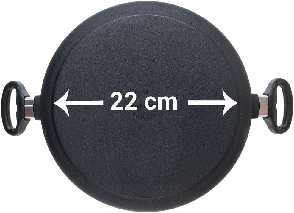 Harecker Bräterpfanne 28cm Ø aus Aluguss mit Seitengriffen | PFOA-freie Antihaftbeschichtung | für I