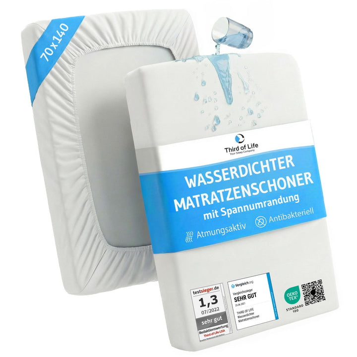 Matratzenschutz für Babybetten 70x140, Wasserdichte Betteinlage für Kinderzimmer, Atmungsaktiver Sch