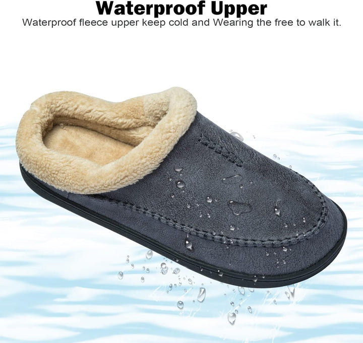 Miqieer Hausschuhe Herren Memory Foam Pantoffeln Warme Winter Plüsch Hüttenschuhe 39/40 EU 570 Blaug