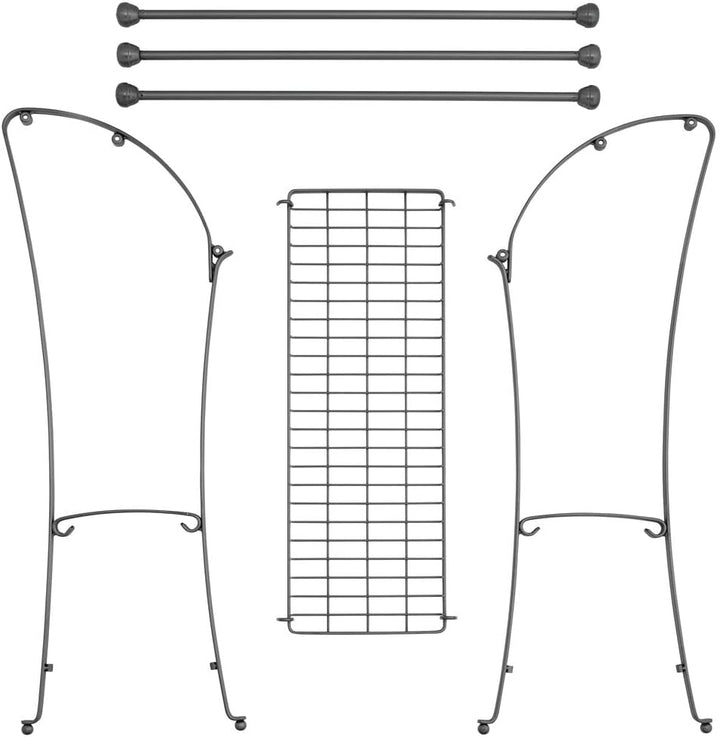 mDesign Handtuchhalter – freistehender Handtuchständer mit DREI Stangen – Handtuchstange aus Metall
