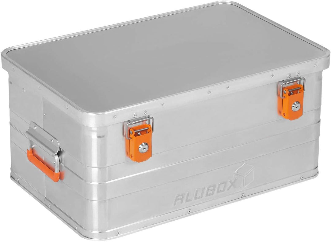 ALUBOX B47 - Aluminium Transportbox 47 Liter Alukiste mit Gummidichtung - Inhalt vor Staub und Sprit