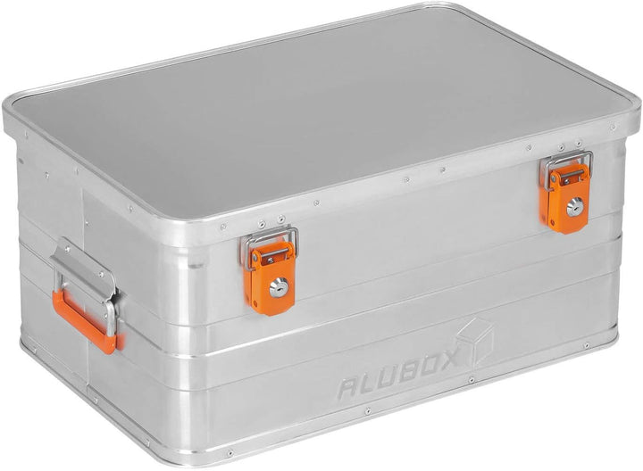 ALUBOX B47 - Aluminium Transportbox 47 Liter Alukiste mit Gummidichtung - Inhalt vor Staub und Sprit