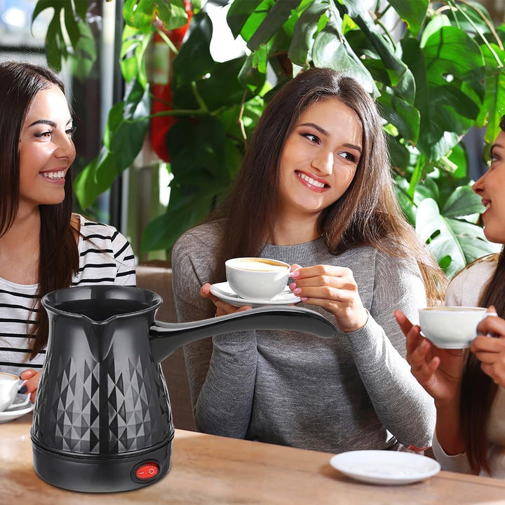 Elektrische Kaffeekanne, 500ML Türkischer Kaffeekocher, Mokka Kaffeekanne, Espressokanne, Portable K