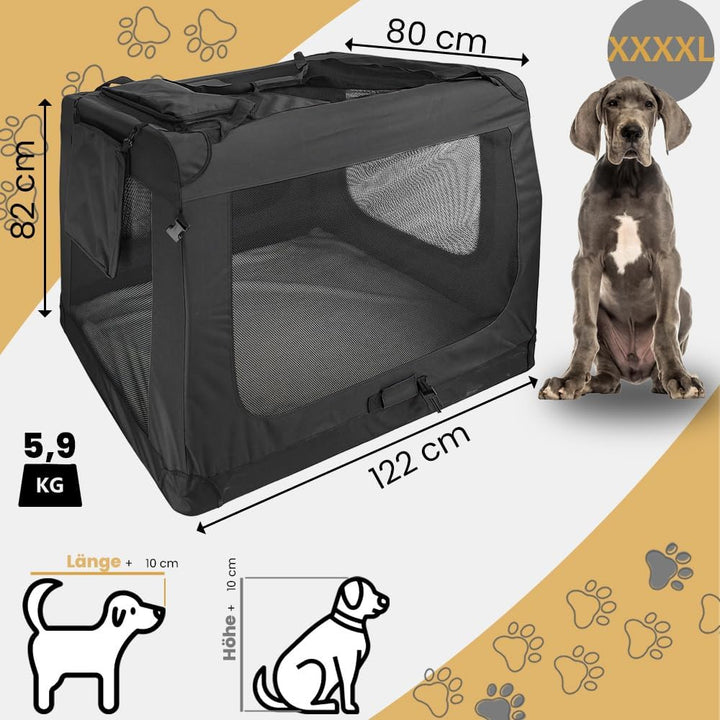 Faltbare Hundebox Transporttasche Transportbox Auto für Katze Hunde Grosse Kleine Box Bag Bed Decke