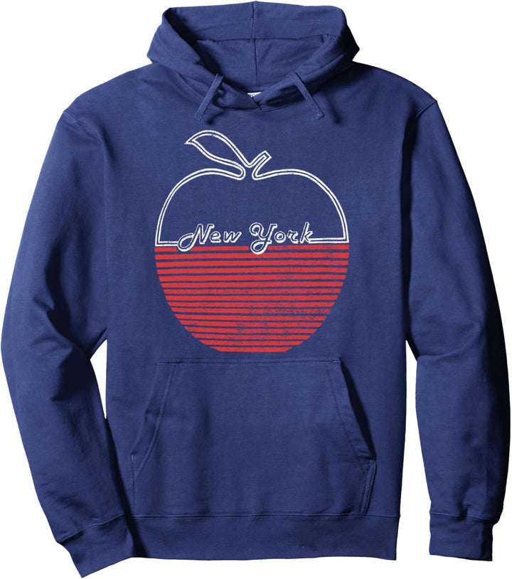 Trendy New York Big Apple Stripes Pullover Hoodie