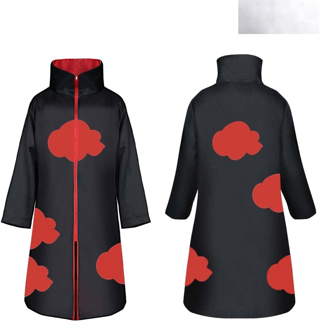 ACWOO Akatsuki Mantel für Kinder Erwachsener, Unisex Cosplay Anime Kostüm Itachi Mantel Cosplay Hall