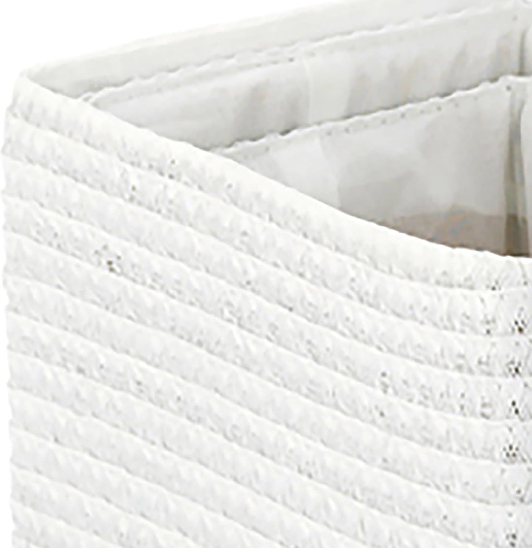 kela Korb-Set Rimossa, 5-teilig, unterschiedliche Grössen, PP-Kunststoff, weiss, Stoffinnenfutter, i