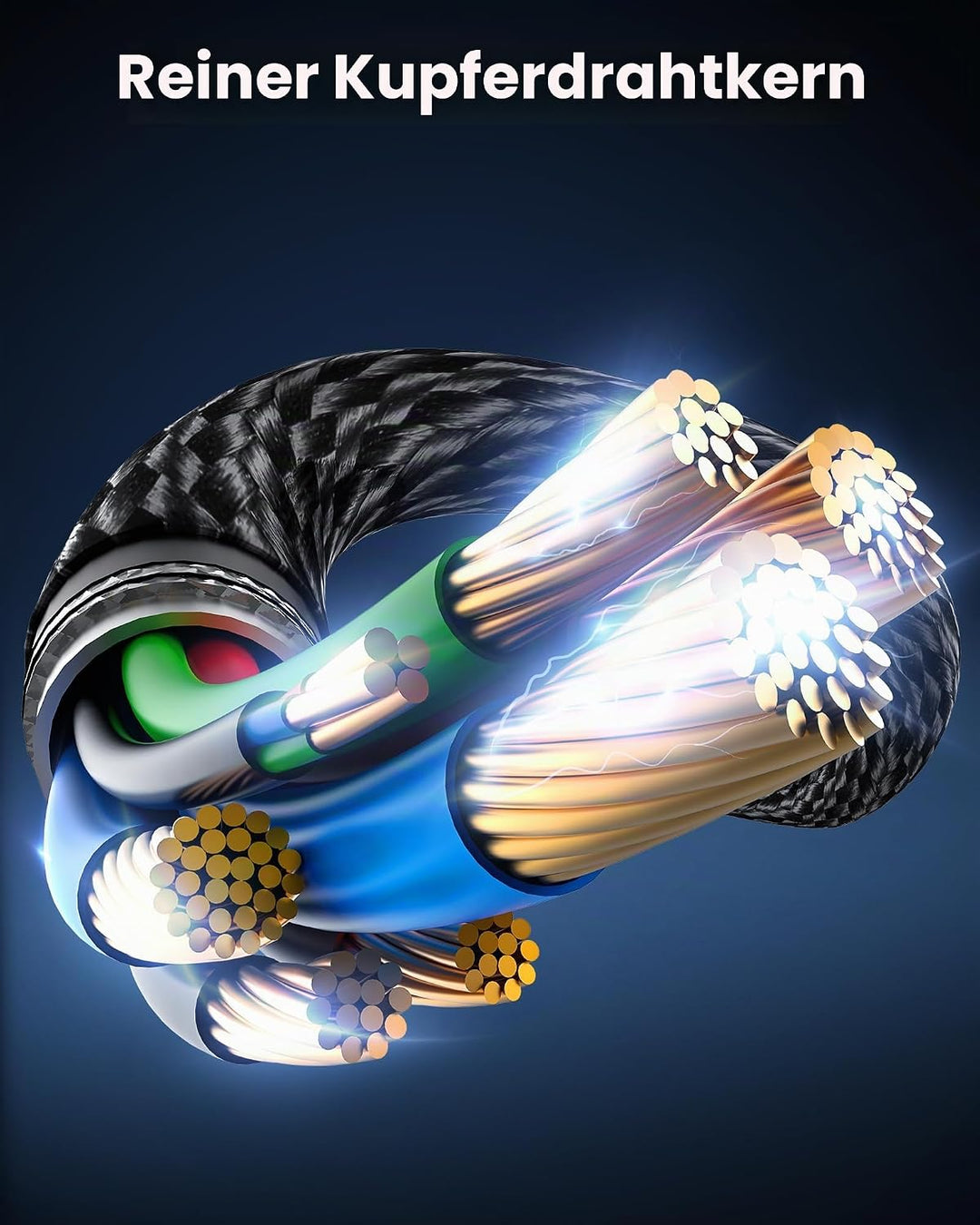 8K HDMI Kabel 4 Meter - High Speed HDMI Kabel 48Gbps, 8K 60Hz, 4K 120Hz, Geflochten, eARC, ARC, HDCP