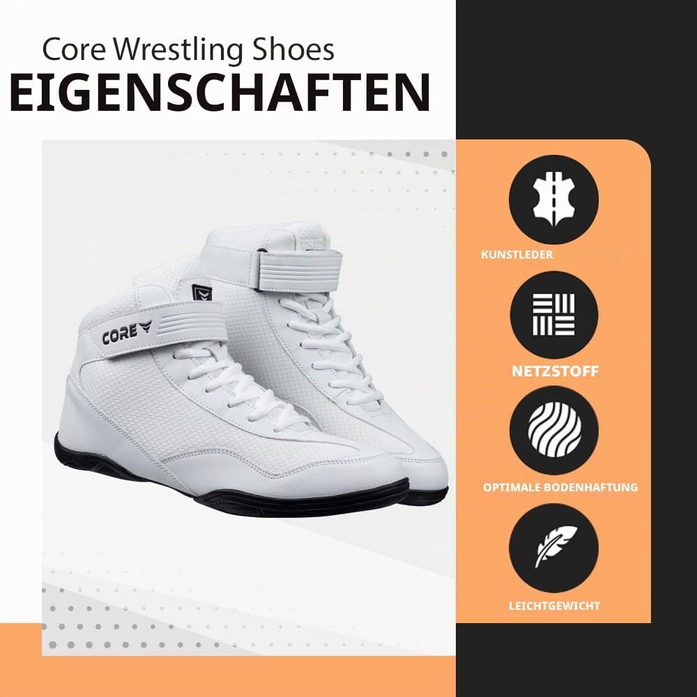 CORE Ringerschuhe für Herren, Damen und Kinder – rutschfeste Kampfsportschuhe – Robuste Trainingssch
