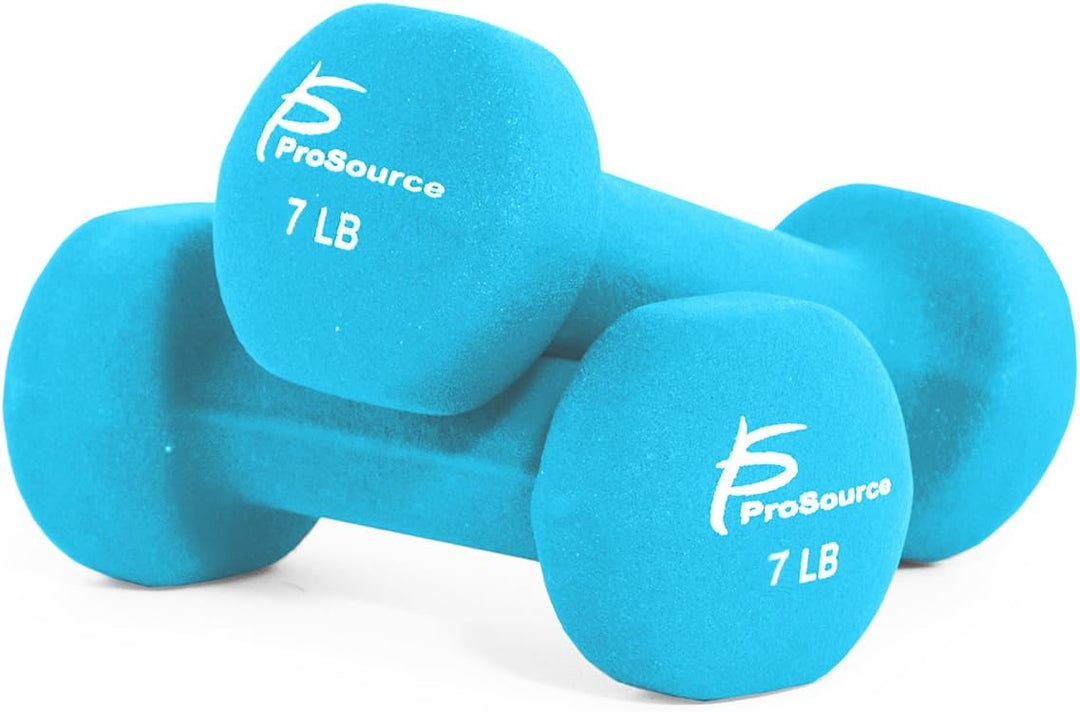 ProsourceFit 2er Set Neopren Kurzhanteln beschichtet für rutschfesten Griff Aqua, Aqua