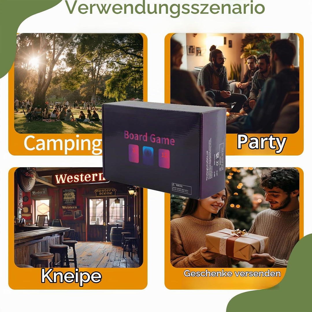 Rummy Cup Original, 4 Player Rummy Cup inklusive 106 Spielsteinen, 4 Holz-Steinehaltern, Kordelzug-A