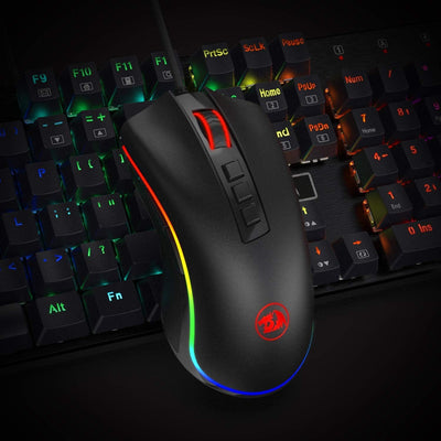 Redragon M711 Cobra Gaming Maus mit 16,8 Millionen RGB-Farben und Hintergrundbeleuchtung, 10.000 DPI