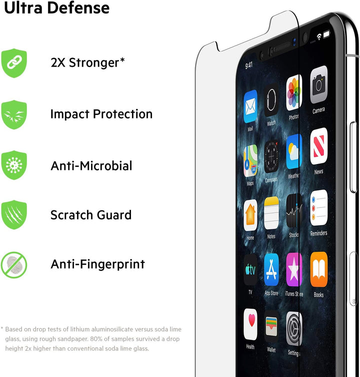 Belkin ScreenForce InvisiGlass Ultra antimikrobieller Displayschutz für das iPhone 11 Pro Max (iPhon