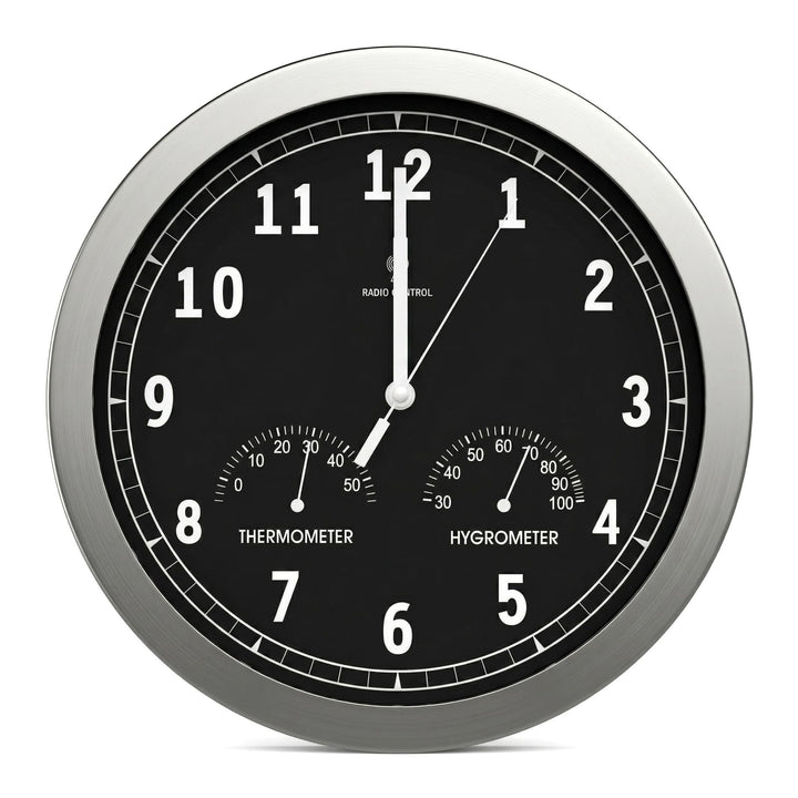 bonVIVO Funk Wanduhr ohne Tickgeräusche Grosse Küchenuhr Funkuhr für Wand in Bad Büro Home Office Wo