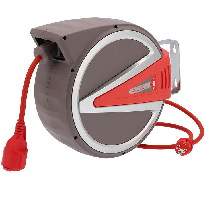 Federzug Kabel-Aufroller 15 m 3 x 2,5mm² IP44 230 Volt Automatik Wand Abroller Kabeltrommel
