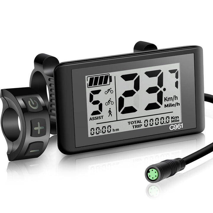 Ebike Display C961 für BAFANG BBS01B BBS02B BBS HD Mittelmotor, Elektrofahrrad Display Messgerät Bed