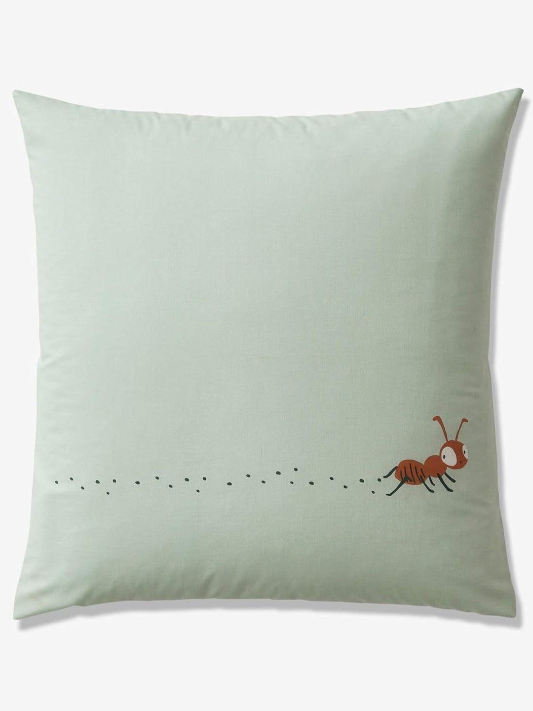 Vertbaudet Bettwäsche-Set,Tierforscher, Bio-Baumwolle grün 140X200 - Kissen 63X63