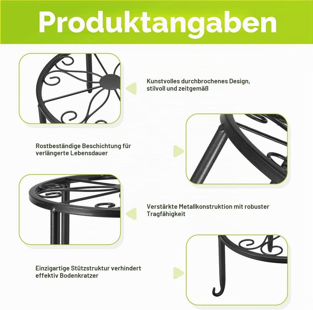 Metall Pflanzenständer, Innen und Aussen Pflanzgefässe Blumentöpfe Heavy Duty Halter, Einschichtiger