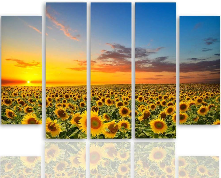 Feeby. Leinwandbild - 5 Teile - Bilder, Wand Bild, Wandbilder, Kunstdruck XXL, 5-Teilig, Typ B, 200x