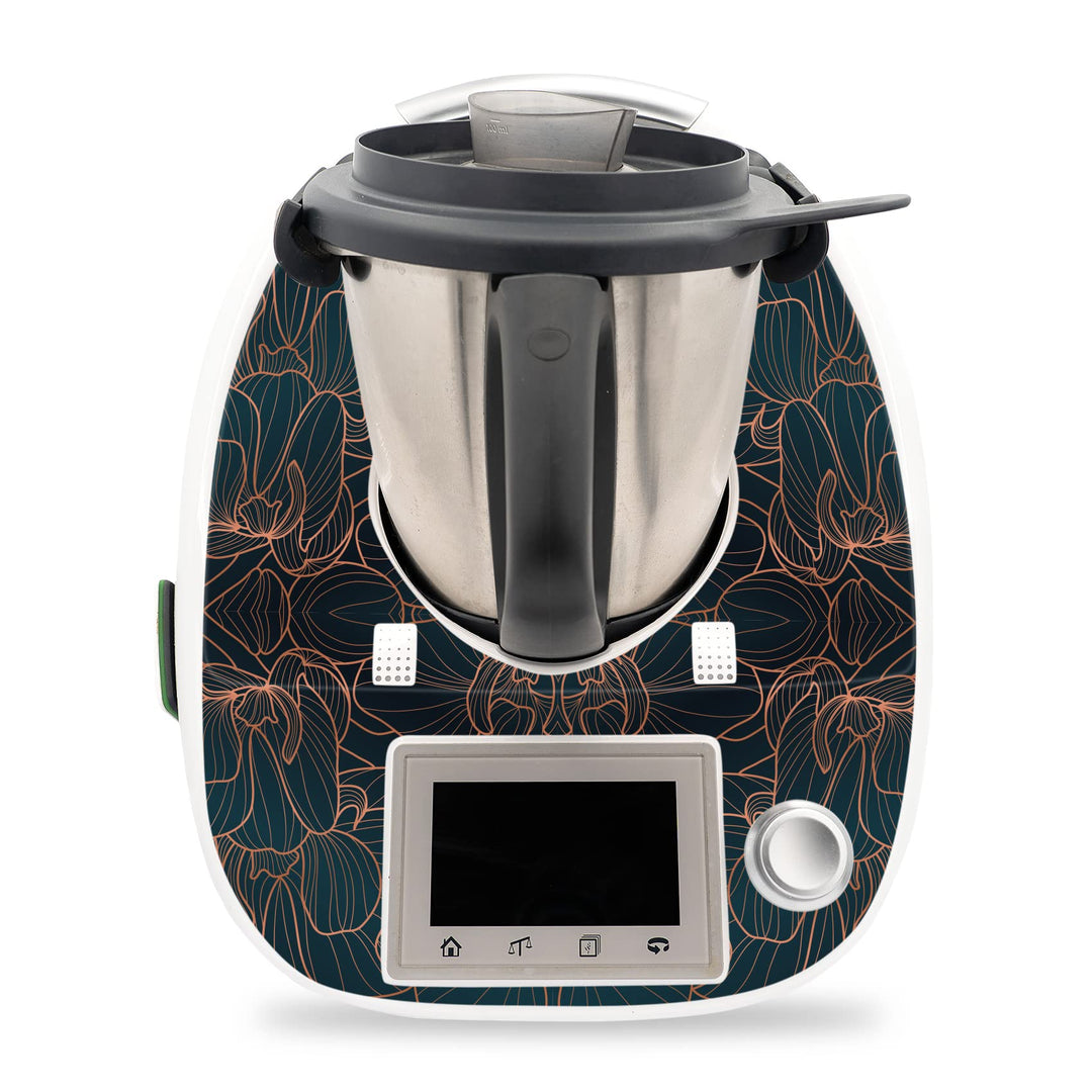 Deko Schutz Aufkleber kompatibel mit Küchenmaschine Thermomix TM5 Design Sticker Klebefolie Zubehör
