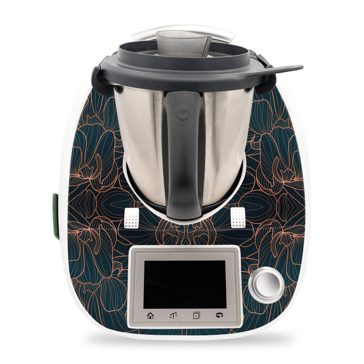 Deko Schutz Aufkleber kompatibel mit Küchenmaschine Thermomix TM5 Design Sticker Klebefolie Zubehör