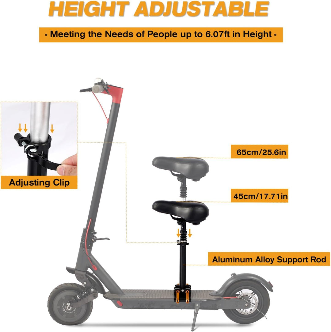 verbesserter Sitz für Elektroscooter Höhenverstellbarer 40-65cm Verstellbarer Sitz mit Stossdämpfung
