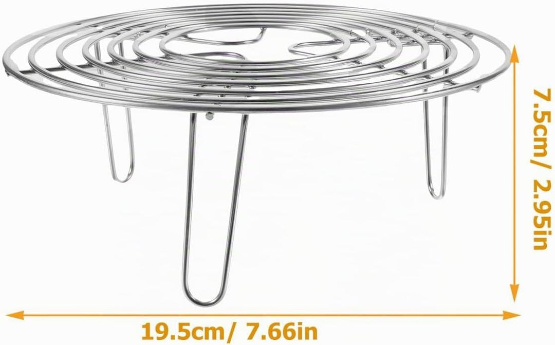 HEMOTON 20X7cm Kuchengitter Dämpfeinsatz Dampfgarer Steamer Rack Dämpfen Rack Edelstahl Strapazierfä