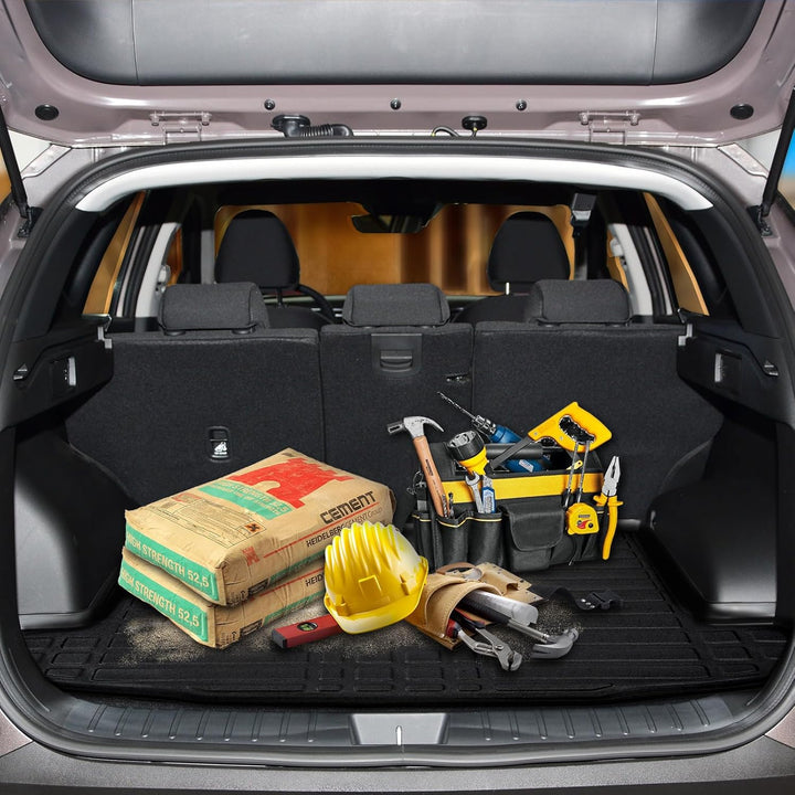 SCOUTT Kofferraumwanne passend für Volkswagen Touran ab 2015, 3D TPE Allwetter mit hohem Rand Geriff