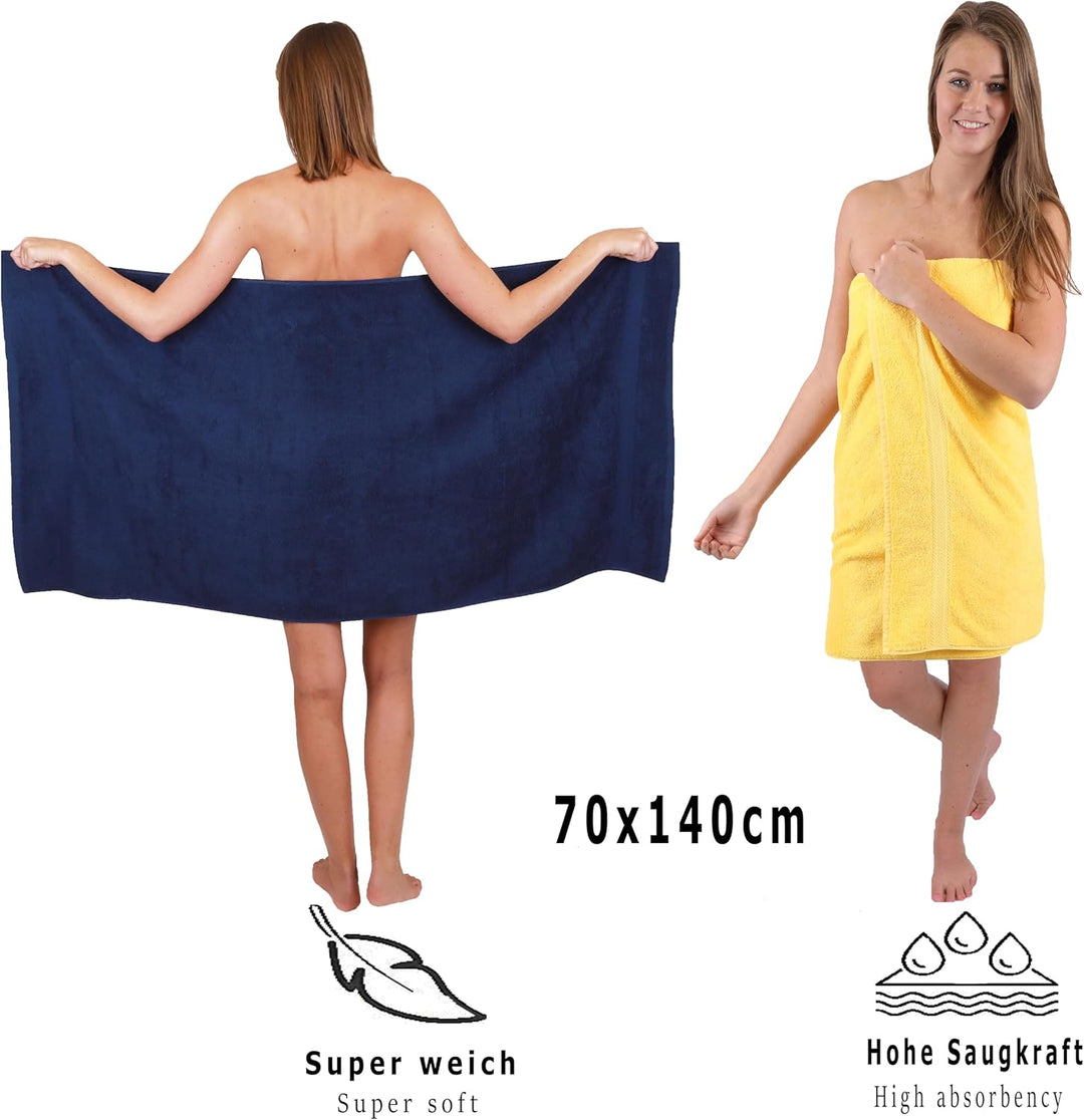 Betz 10-TLG. Handtuch-Set Premium 100% Baumwolle 2 Duschtücher 4 Handtücher 2 Gästetücher 2 Waschhan