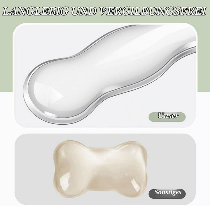 GIBZ Handgelenkauflage Tastatur Silikon, Handballenauflage Maus Gel Transparent Rutschfest, Handaufl