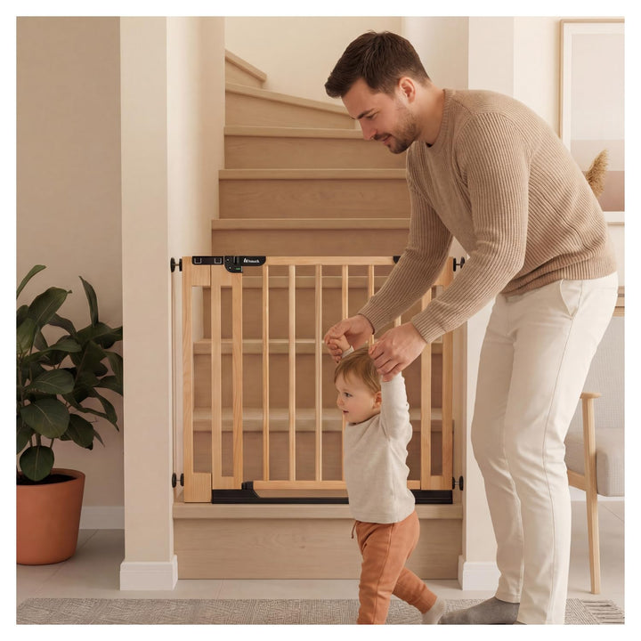 hauck 9 cm Verlängerung aus Buchenholz Kompatibel mit Clear Step Easyclose Eco Tür- & Treppenschutzg