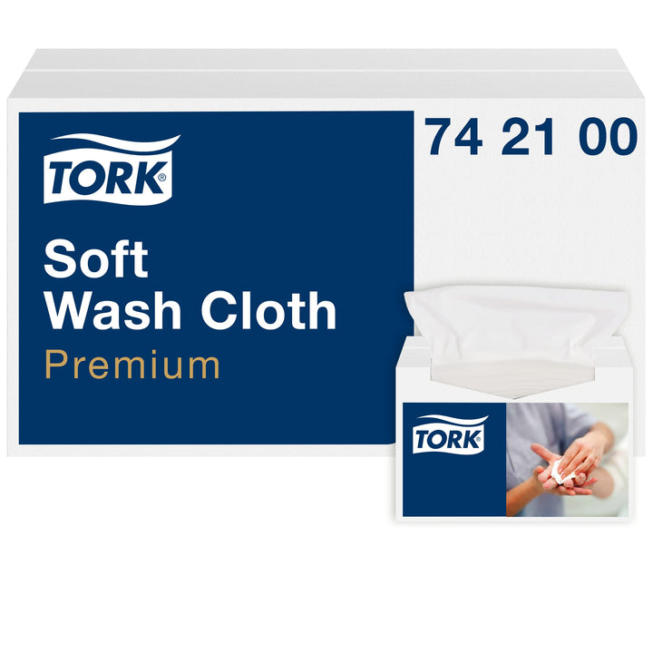 Tork 742100 weiches Waschtuch Premium 1-lagig / extra weiche Pflegetücher für die Pflege von Patient