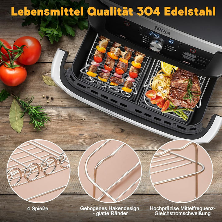 Heissluftfritteuse Zubehör für Ninja Foodi Flexdrawer AF500EU 10,4L - 22 Stück Ninja Airfryer Siliko