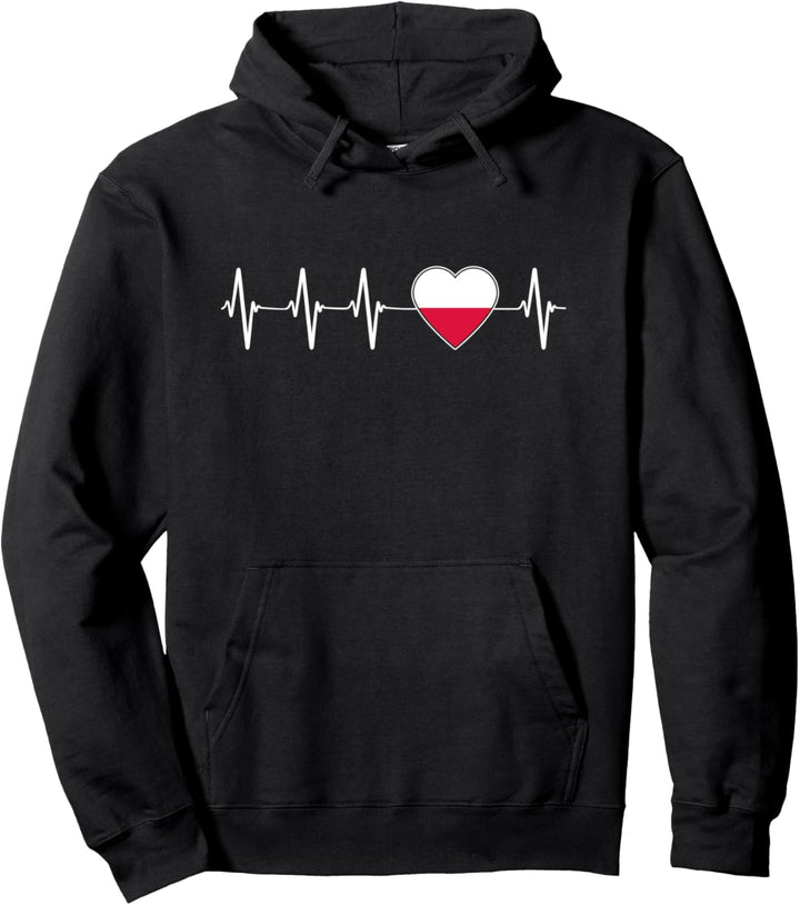 Polish Heartbeat I Love Poland Herz Flagge Geschenk Pullover Hoodie