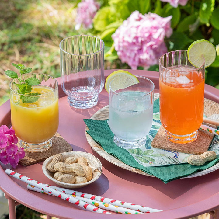 12pc Klar Florian Glaswaren-Set - Gemischt Glas Highball Cocktail Gin-Gläser & Wasser Whiskey Trinkb