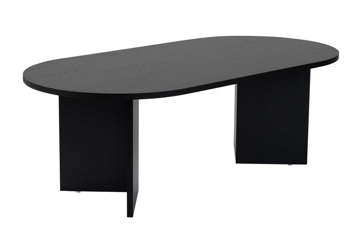 Hanah Home Stylish Black Coffee Table, 119 cm x 39.8 cm x 60 cm | 100% Melamine Coated Particle Boar