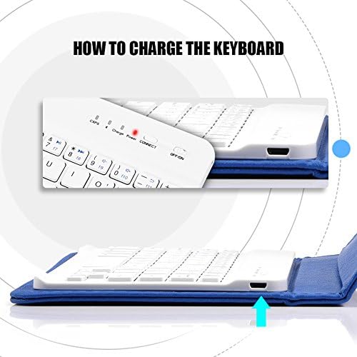 Telefon Universal Wireless Bluetooth Tastatur, Flip Magnetic Leather Travel Tragetasche mit Ständer