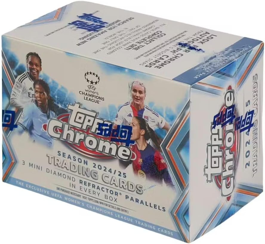 2024/25 Topps Chrome UEFA Damen Champions League Soccer Blaster Sammelkarte 7er-Pack Blaster-Box (3
