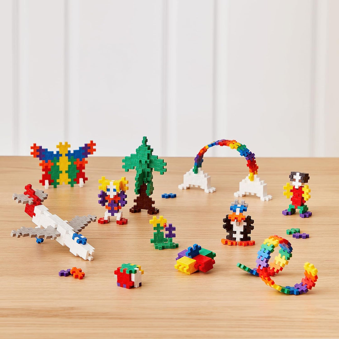 Plus-Plus 9603811 Geniales Konstruktionsspielzeug, Learn to Build Super Bausteine-Set, 1200 Teile, b