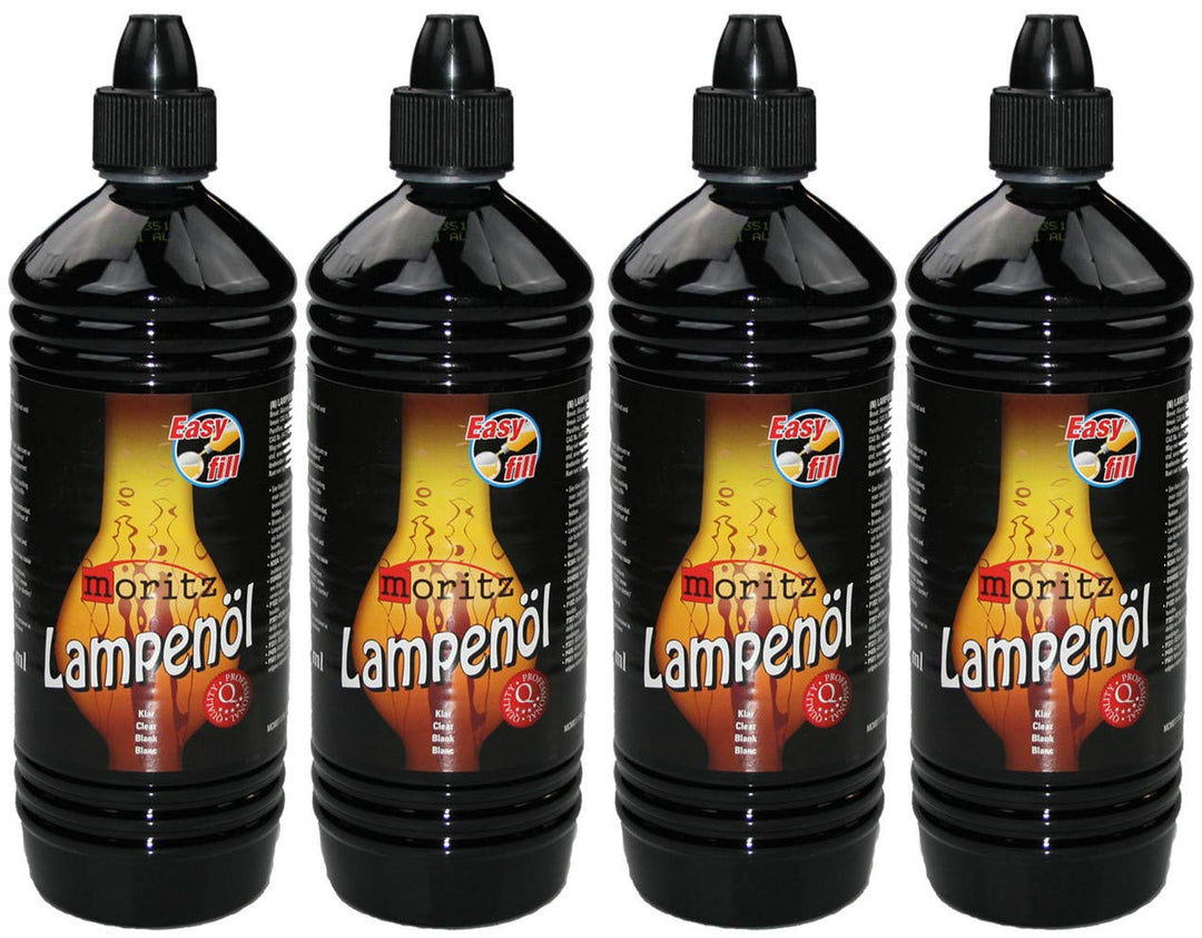 4 Liter Moritz Lampenöl für Öllampen Bambusfackeln Gartenfackel und Wandfackeln, 4 Liter
