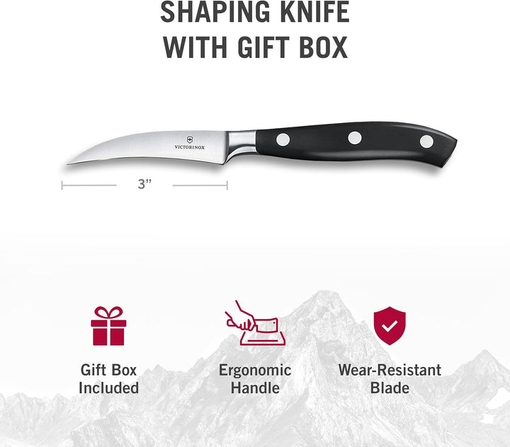 Victorinox, Grand Maître, Profi Tourniermesser, Extra Scharfe Klinge, gerader Schliff, 8 cm, Robuste