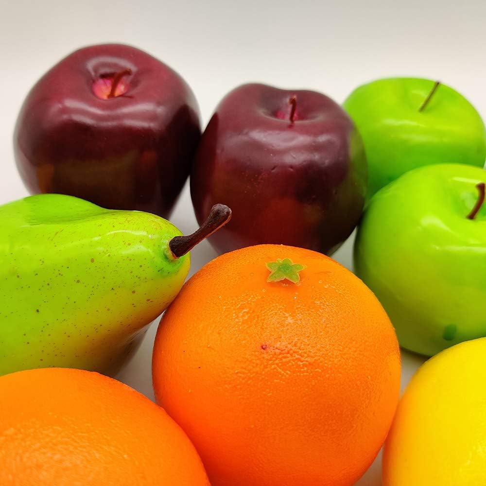 21 Stück künstliche Früchte Sortiert gefälschte Früchte lebensechte realistische Früchte für die Inn